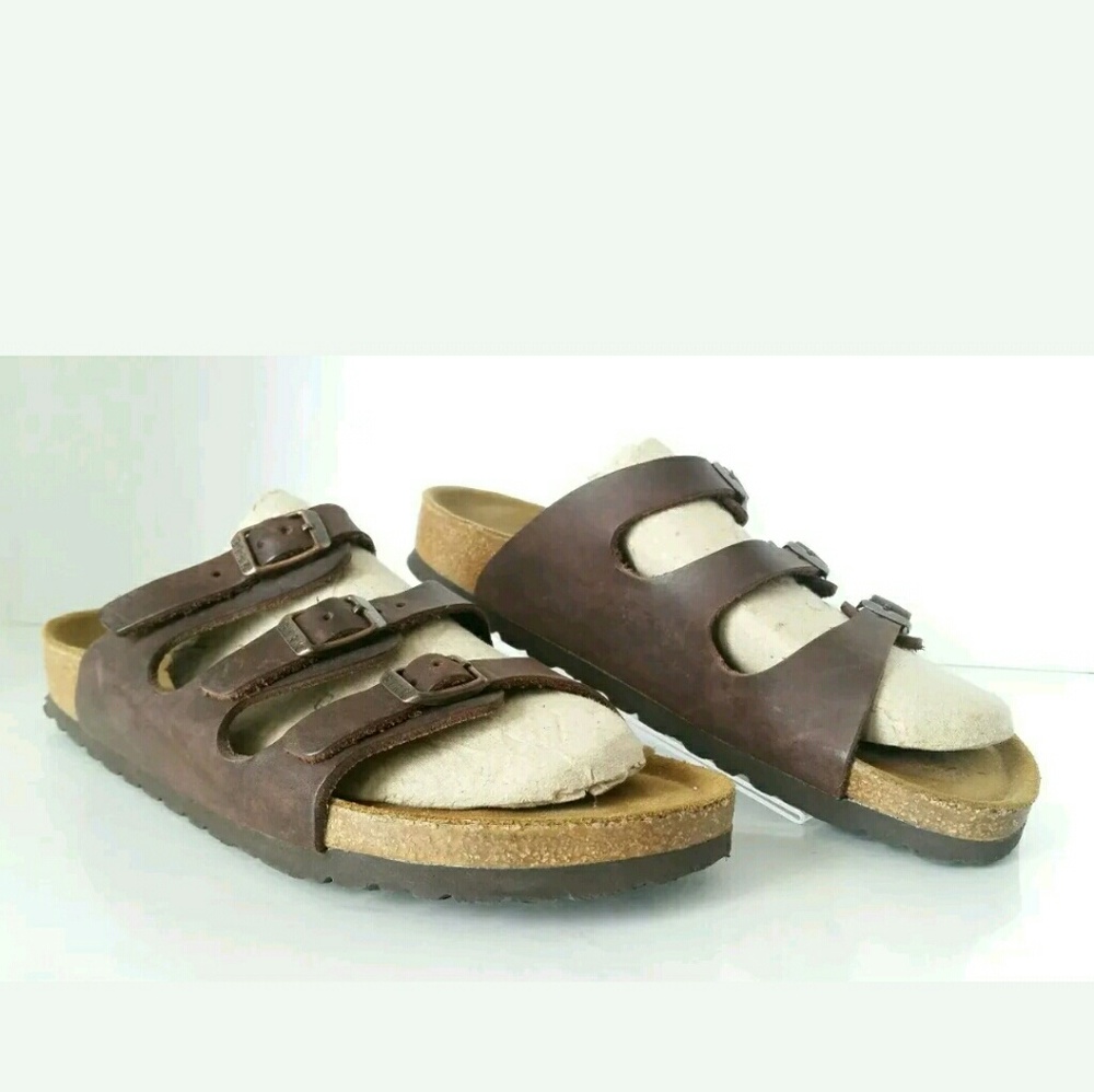 Birkenstock Sandals 3 Strap Brown Florida Sandals